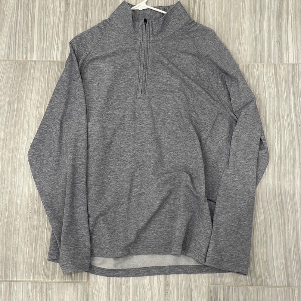 Gently worn Bonobos golf pullover size Large. Blue heathered